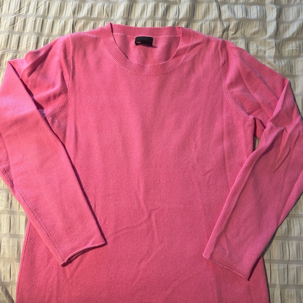 J. Crew Vibrant Pink Cashmere Sweater